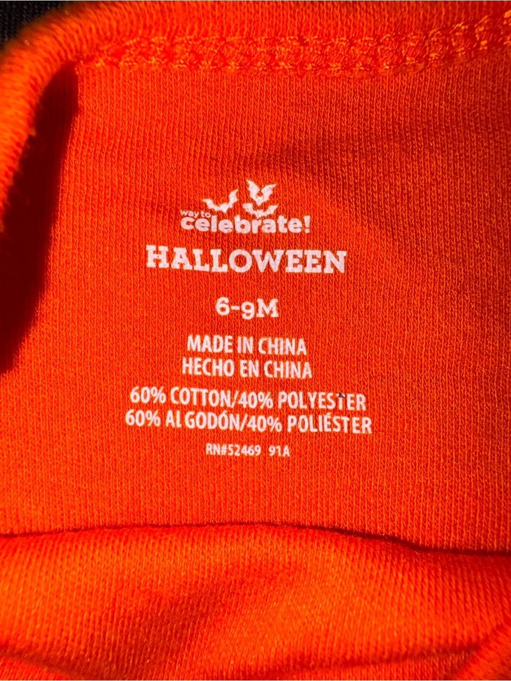Way To Celebrate Cutest Pumpkin in the Patch Halloween Bodysuit 6-9M - Picture 3 of 3